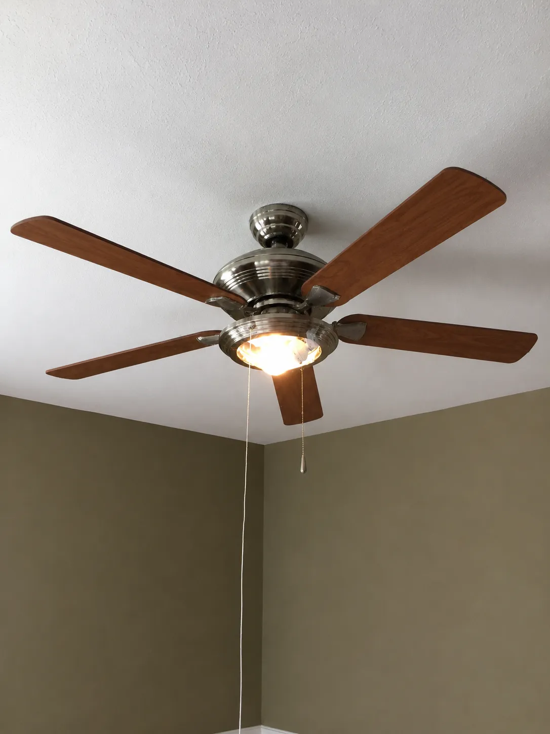 Finished ceiling fan installation
