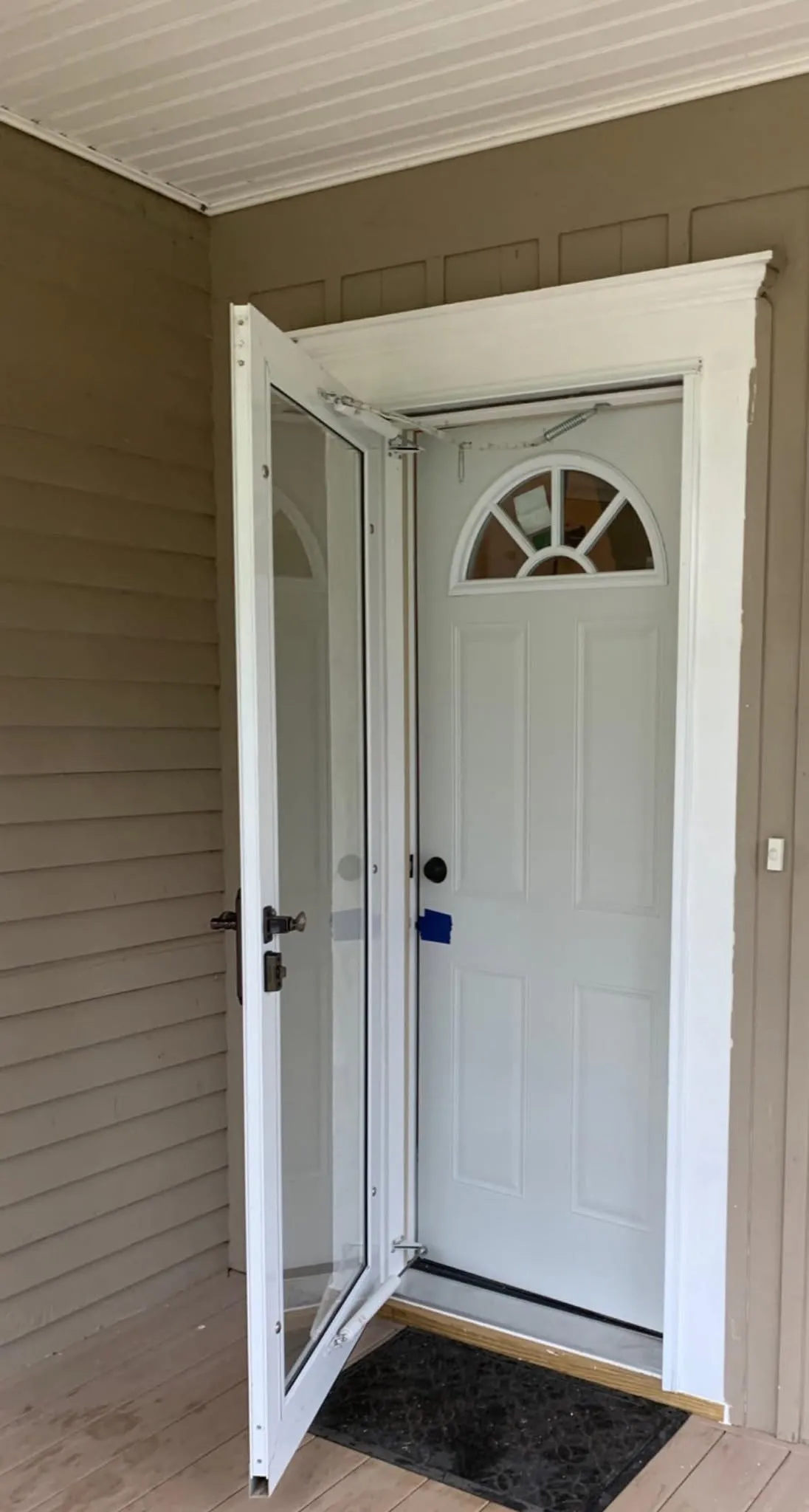 Finished white exterior door replacement